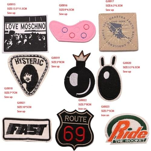 3D Bomb Number 36 Rectangular title Icon Iron on Patch for Clothing DIY Stripes Clothes Patchwork Stickers Custom Badges