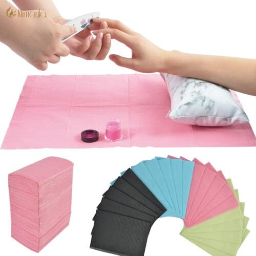 5Pcs/20Pcs Nails Art Cleaning Desk Mat Disposable Clean Pads Non-woven Waterproof Tablecloths Manicure Tool For Nails Care