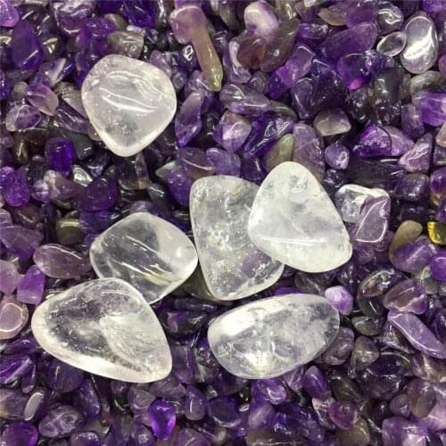 6pcs drop shipping nice natural clear quartz crystal gemstone reiki healing polished tumble crystal gemstone jewelry making