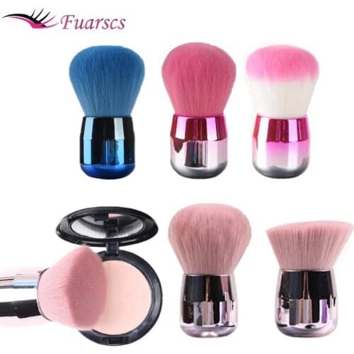Large Soft Makeup Blusher Foundation Powder Face Brush Cosmetics makeup tools Pink Hair Mushroom Makeup Brush