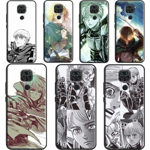 Armin Arlert Attack on Titan Anime Phone Case For Xiaomi Redmi Note 8 7 9 Pro Note 8T 9S Soft Cover For Redmi 9 9A 9C Coque