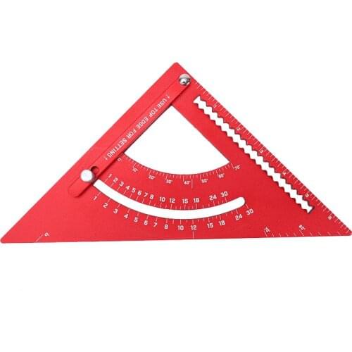Woodworking Tools Aluminum Alloy Triangle Angle Ruler 90 Degree Square Scribing Ruler Marking Gauge Carpenter Measuring Tool