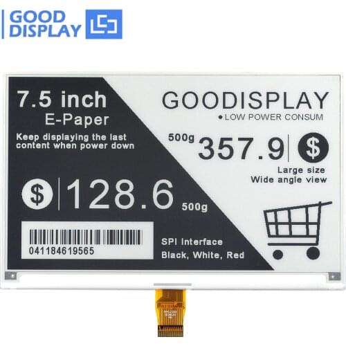 GooDisplay Raspberry Pi E-Ink Screen Manufacturer 7.5 E Paper Display