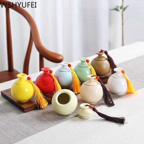 Ceramics jar oolong Tieguanyin tea tin containers travel Tea box Portable Sealed porcelain tea caddy Spice Candy storage tank