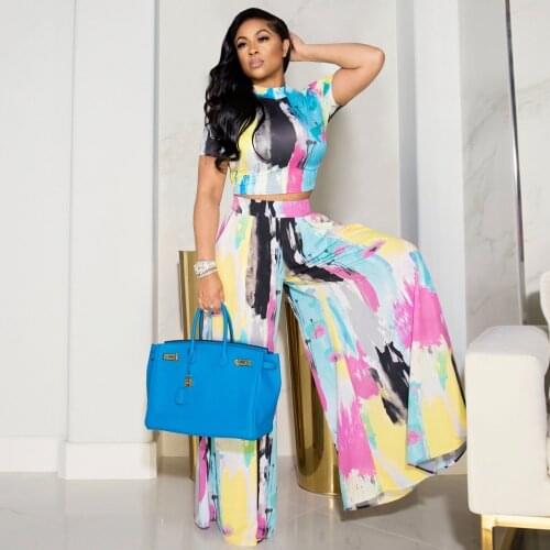 2021 Dashiki Traditional African Two Piece Set Women Africaine Print Bodycon Tops And Pants Africa Clothes Matching Sets