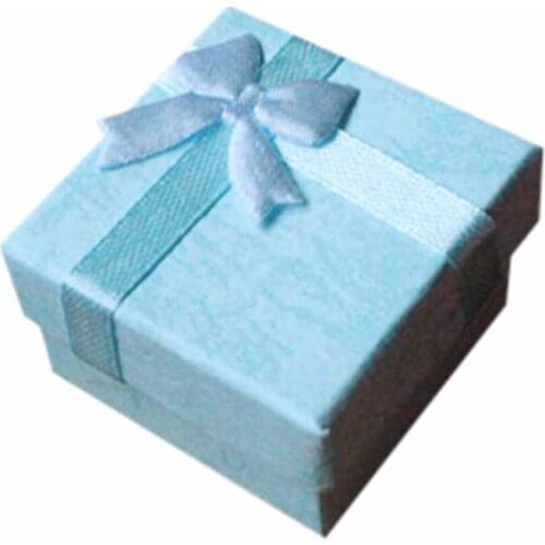 New 1PC 4*4cm High Quality Jewery Organizer Box Rings Storage Box Small Gift Box For Rings Earrings 4Colors