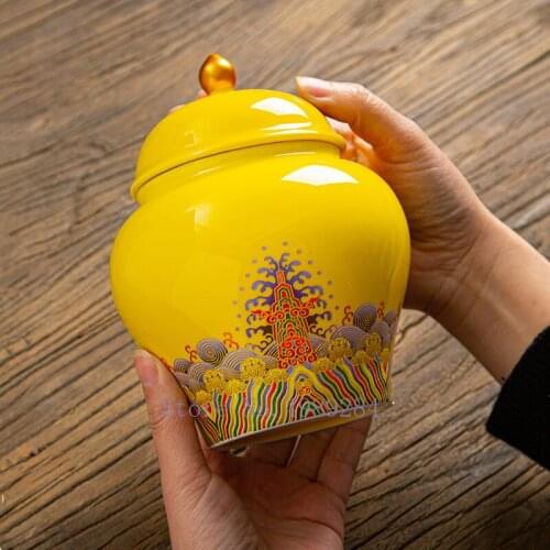 Creativity Ceramics Storage Tank Tea Sealed Jar Retro Modern Home Desktop Storage Organization Decoration Kitchen Canisters