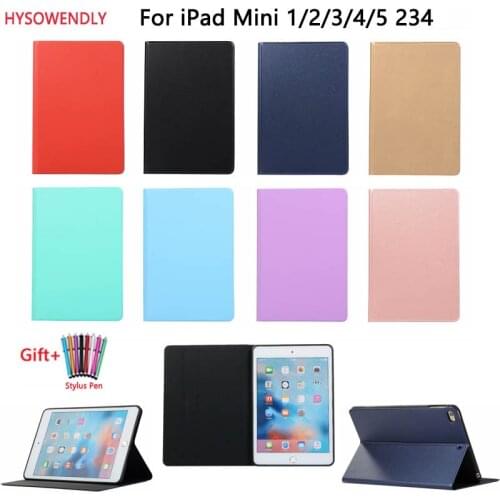 HYSOWENDLY Magnetic Flip Case For iPad Mini 1/2/3/4/5 Auto Smart Stand Silicone PU Leather Tablet Cover for iPad 234 Funda Coque