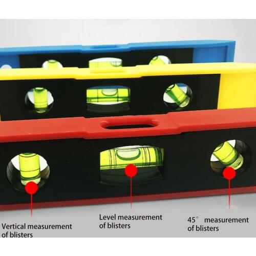 Magnetic ABS Shell S-pirit Level Ruler with3 Bubble Portable Vertical Horizontal Ruler High Quality Furniture Tool