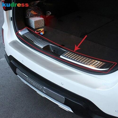 For Kia Sorento 2013 2014 Stainless Steel Inner Rear Trunk Bumper Cover Trim Tail Gate Sill Threshold Pad Pedals Car Accessories