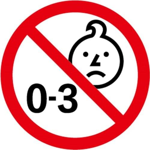 1000PCS/LOT,2cm 0-3 years forbidden stickers Not recommended for children under 3 years old Packing supplies Attention lable OEM