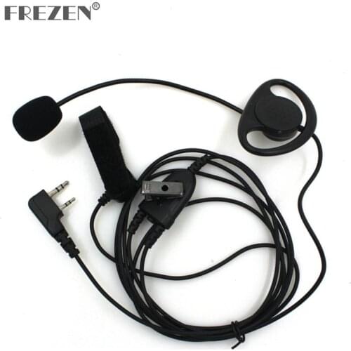 Earpiece PTT D Type Earhook With Mic for Baofeng UV-5R UV-82 BF-888S Kenwood TK-3207 TK-3107 TK-2207 TK-378G Walkie Talkie