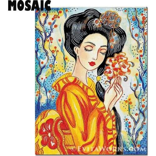 2019 New Japanese samurai & Ladies,5d diy diamond embroidery sale diamond painting cross stitch decor home gift