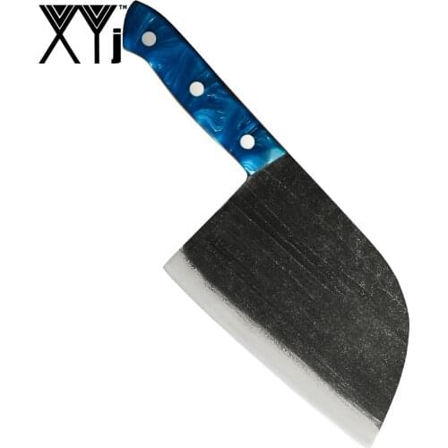 XYJ Butcher Knife Hand Forged Whole Tang Butcher Knife Serbia Chef Knife Bone Cutting Butcher Knife High Carbon High Quality