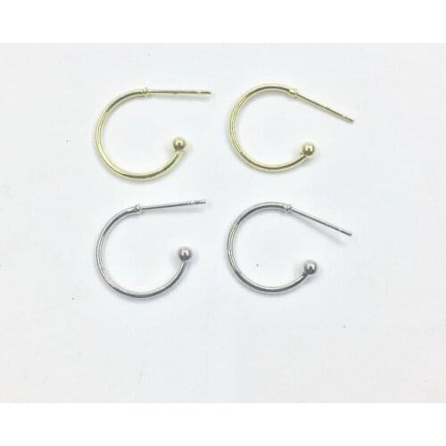 Eruifa 10pcs 15mm outer inner Brass Base Cut Hoop for Earring DIY Charms 2 colors