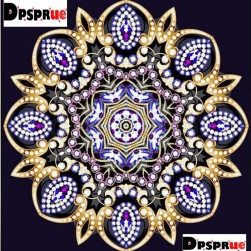 Dpsprue Full 5d Diy Diamond Painting Cross Stitch Mandala Diamond Embroidery Kit Mosaic Home Wall Artworks Decor Gift 014