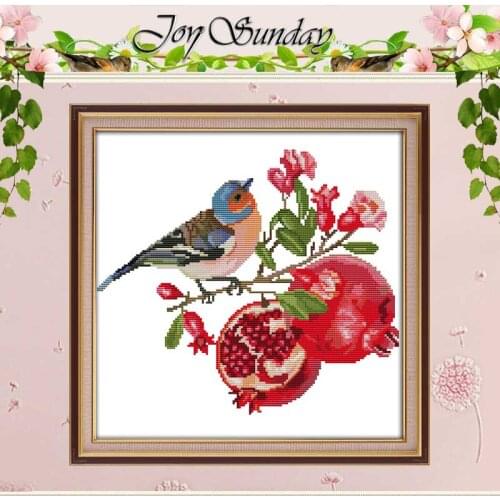 Bird and pomegranate counted Cross Stitch 11CT 14CT Cross Stitch Set Wholesale DIY Cross-stitch Kit Embroidery Needlework