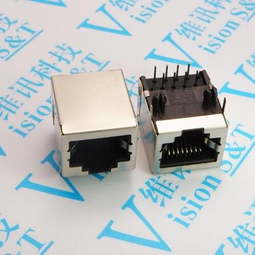 Network socket RJ45 59 Long Body 8P8C Bring Shield 21MM Network Socket Net Export Crystal Head Seat Long Fund