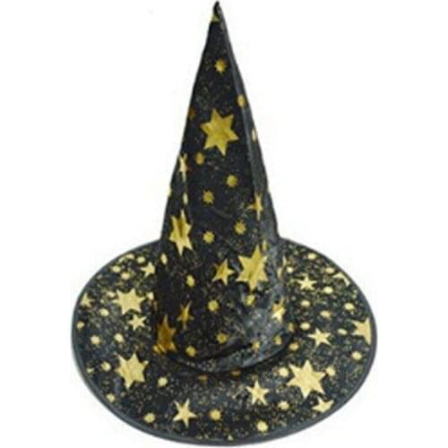 Halloween Withch Hat Funny Sequined Stars Party Hat Black Casual Cosplay Caps For Adult Kids Gorros Bone Bonnet 3