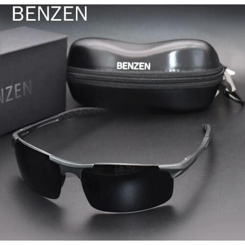BENZEN Polarized Sunglasses For Men Quality Al-Mg Sports Sun Glasses Male UV Protection Outdoor Driver Glasses Goggles 9333