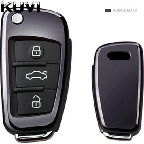 TPU Car Styling Soft TPU Auto Key Protection Cover Case For Audi C6 A7 A8 R8 A1 A3 A4 A5 Q7 A6 C5 Car Holder Shell Car-Styling