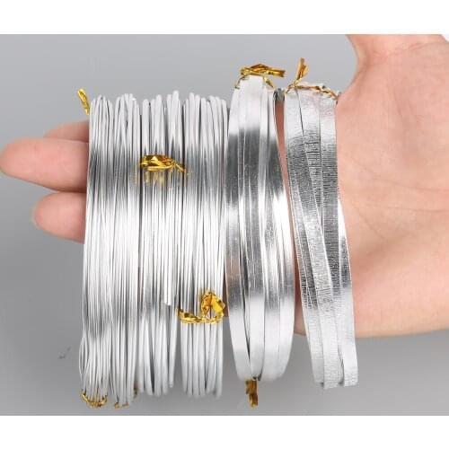Silver Color Aluminium Wire 1/1.5/2/2.5/5mm Versatile Painted Aluminum Craft Wire For DIY Jewelry Making Findings Supplies