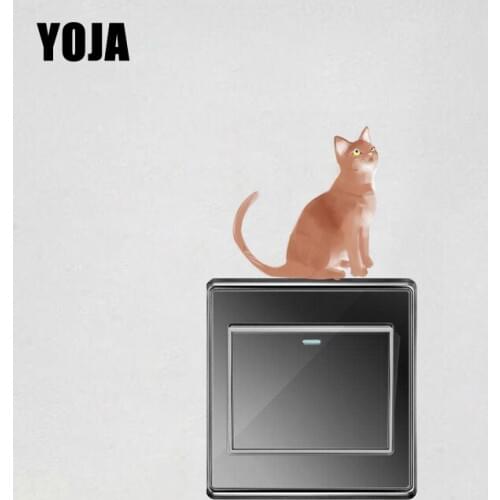 YOJA A Cat In A Daze Light Switch Sticker Wall Decal Home Decor PVC Wallpaper For Living Room Wall-papers Decorations 8SS0006