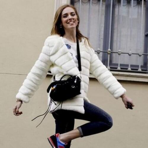 S-4XL plus size 2020 wainter new faux fur coat warm wool jacket Korean Slim was thin fur coat thickwe warm coat wj684