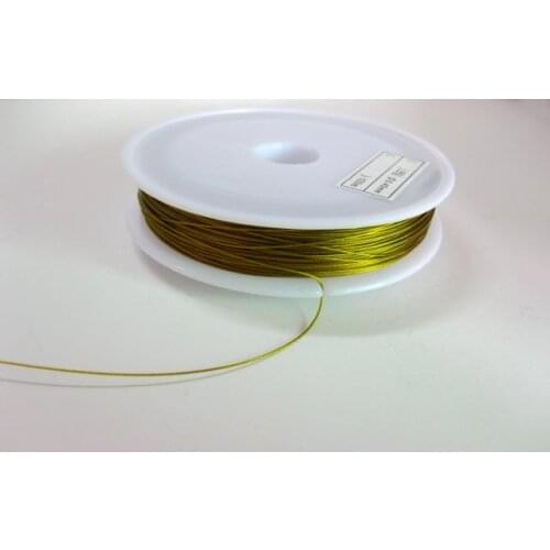 100M Golden Beading Cord Wire Thread String Tiger Tail 0.45mm