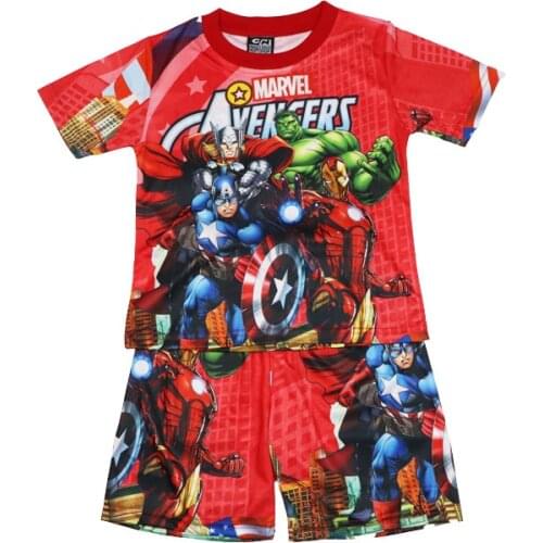 2020 New Kids The Avenger Pajamas For Girls Summer Childrens Pajamas Sets Child Short Sleeve Pyjamas Boys Pijamas Sleepwear