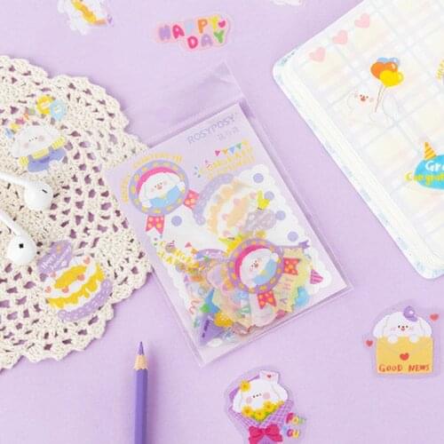 40 Pcs/lot Cute Planet Rabbit Bear Decorative Stickers Scrapbooking Stick Label Diary Stationery Album Kawaii Party Dog Sticker