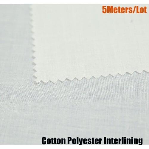 5Meters/Lot Cotton Ployester Single Face Glue Interfacing Cloth-lined Interlining Thin Sewing Fabric