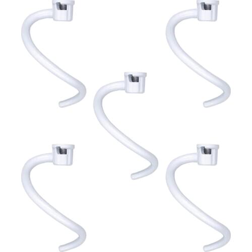 5Pcs Spiral Coated Metal Dough Hook Spare Replacement Parts For Kitchenaid KNS256CDH Stand Mixer Bowl-Lift 4KG25H KG25H KG25G