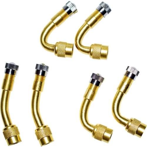 6Pcs Universal 45 90 135 Degree Angled Wheel Tire Tyre Valve Stem Extension Adapter for Car Motorcycle Bike Truck RV
