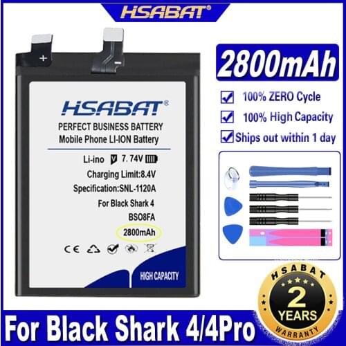 HSABAT BS08FA 2800mAh Battery for Xiaomi Black Shark 4 Hello 4 2ICP7/32/77 Batteries