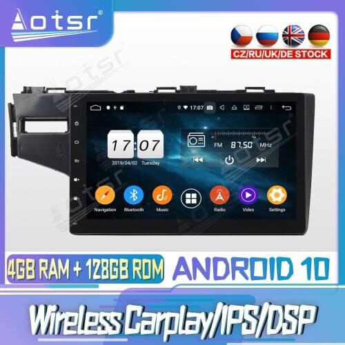 Android 10 PX6 128G For HONDA FIT 2014-2015 Car CD DVD GPS Navigation Auto Radio Stereo Video Multimedia Player HeadUnit 2din
