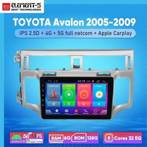 ELEMENT-5 9" 2G+32G Android 10 4G WIFI RDS DSP Car Radio For TOYOTA Avalon 2005-2009 Navigation GPS