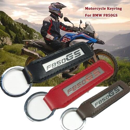 F850GS Metal Leather Motorcycle Keychain Key Chain fits For BMW F850 GS F 850GS 2018 2019 2020 Motorcycle Key Holder