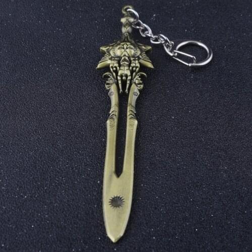 GOW God of War Kratos Sword Blade of Olympus Model Keychain Toy Weapon Key chain Kratos Blades Keyring Pendant
