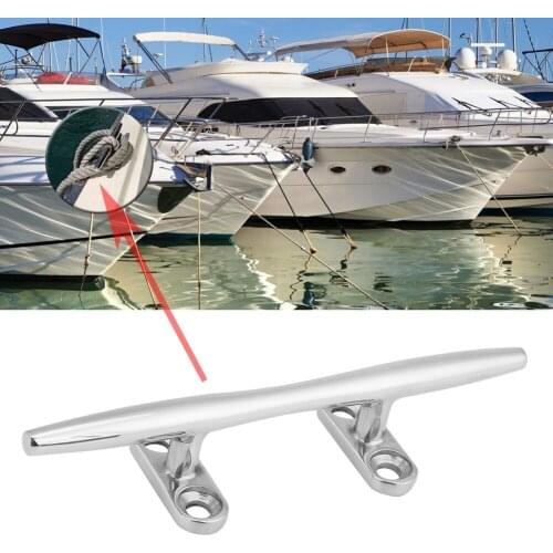 6" Stainless Steel Boat Cleat Marine Boat Dock Deck Rope Cleat Hollow Base Bollard Boat Accessories Marine