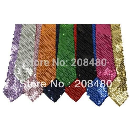 New Style Mens Women Unisex Sequin Neckties Designer 12 Colors Classic Party Neck Ties Shinny Cravate Male Ties Gift Neckwear