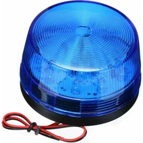 Car Interior Flashing Light 12V Warning Lamp Emergency Signal Lamp Blue Amber LED Strobe Light RV Camper Accessories Universal