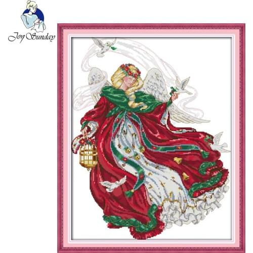Joy Sunday The Flying Pigeon Angel Pattern Printed Counted CrossStitch 11CT 14CT DIY Cross Stitch Kit For Embroidery Needlework