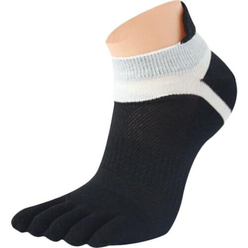 New Arrival Socks 1 Pair Men Casual Solid Mesh Meias Comfortable Funny Sports Running Five Finger Toe Ankle Short Socks Hot Sale