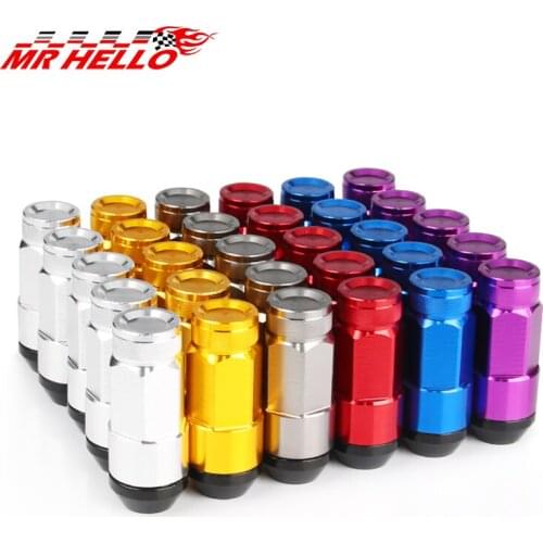 New Racing 20Pcs Set Composite Nut Anti Theft Alloy Aluminum Lock Wheel Lug Nut Bolt M12x1.5 M12x1.25