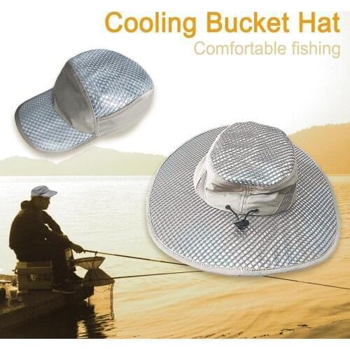 Cooling Bucket Hat Sun Protected Breathable Arctic Hat Lightweight Sunscreen Cooling Cap