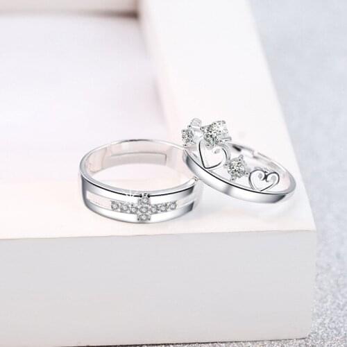 Sterling silver 925 jewelry rings for women fine jewelry moissanite crown ring matching rings for couples gifts for women