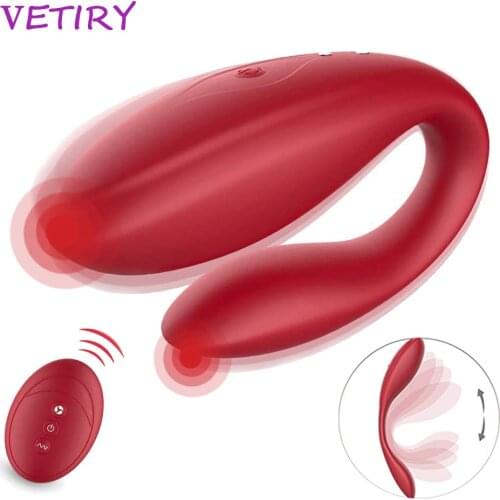 VETIRY Double-head Vibrator 10 -Speed U shape Stimulate vagina clitoris For Women Masturbation Wireless Remote Control sex toy