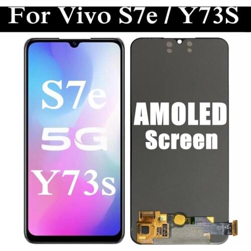 6.44" AMOLED For VIVO S7e V2031A LCD Display Touch Screen Assembly Replacement Accessory For Y73s 5G V2031A phone