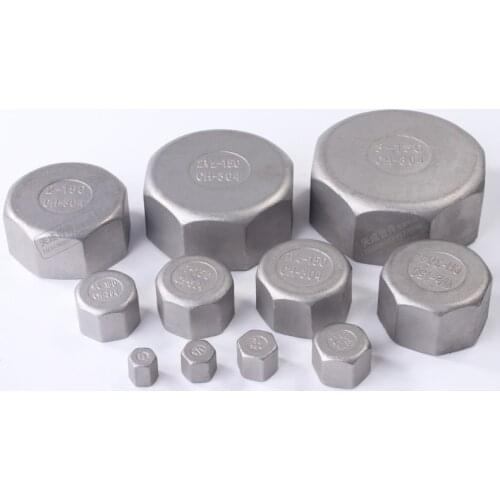 1/8" 1/4" 3/8" 1/2" 3/4" 1" 1-1/4" 1-1/2" BSP Female Thread 304 Stainless Steel Pipe Fitting Hex Head Socket Plug End Cap